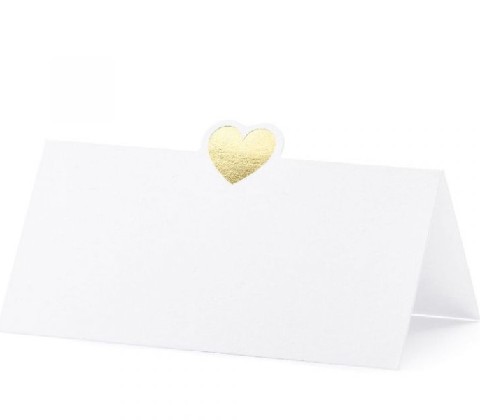 Jmenovka svatební srdce 10 kusů