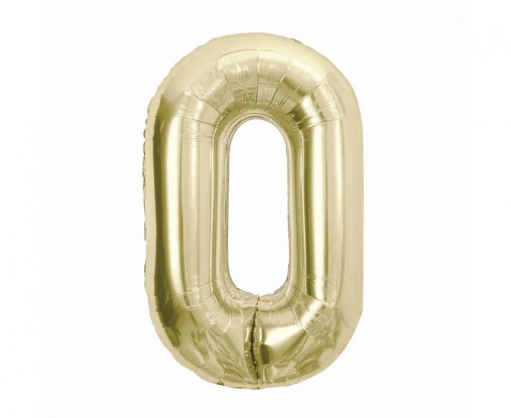Nafukovací číslice, 0, champagne, 85cm