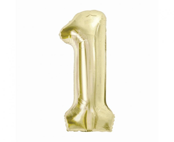 Nafukovací číslice, 1, champagne, 85cm
