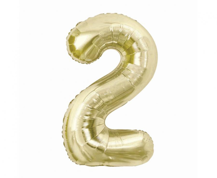 Nafukovací číslice, 2, champagne, 85cm