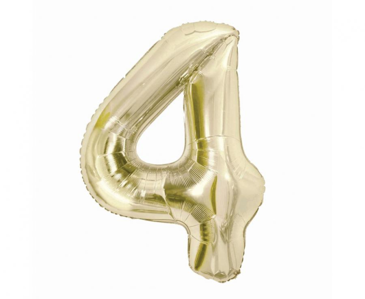 Nafukovací číslice, 4, champagne, 85cm