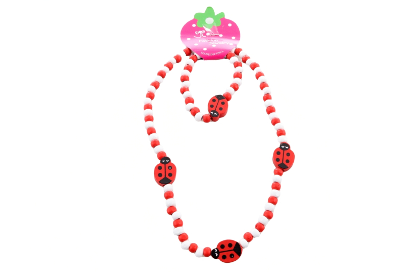 Náhrdelník + náramek, berušky