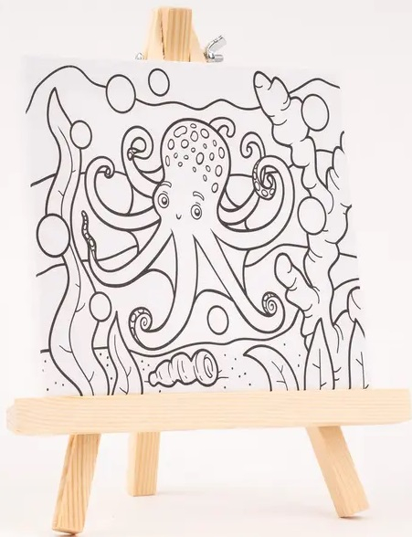 Plátno malířské s předlohou a stojánkem