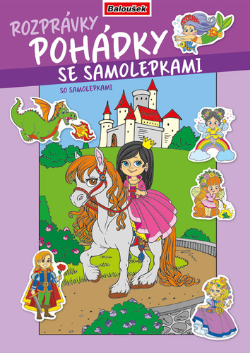 Omalovánky A4 se samolepkami Pohádky