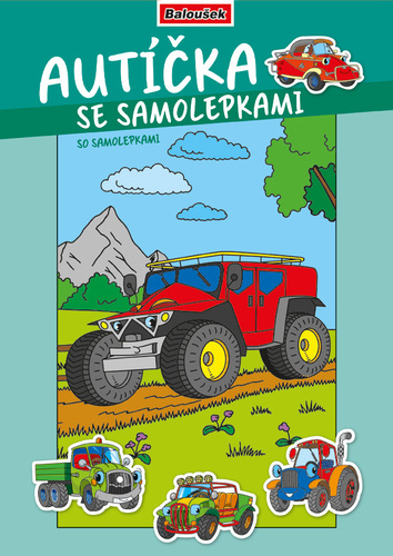 Omalovánky A4 se samolepkami Autíčka