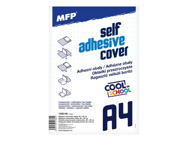 Obal adhézní 50 x 36 cm - 5 kusů