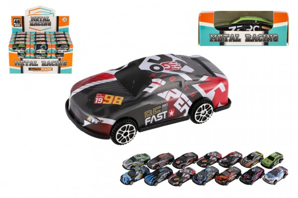 Auto závodní mini, Kov-plast, 6cm na volný chod
