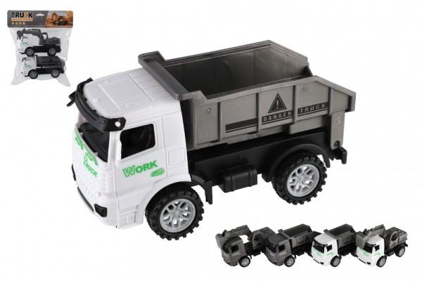 Auto stavební, 2ks plast, 15cm, Setrvačník