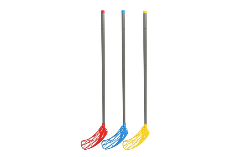 Hokejka florbal, zahnutá do prava, hliník-plast, 115 cm