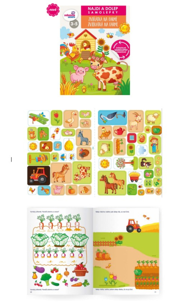 Najdi a dolep Zvířátka na farmě