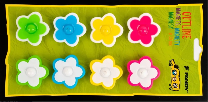 Magnety, kytka, 8 kusů