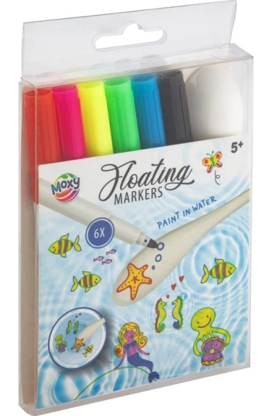 Značkovače, fixy na vodní malování, 6 kusů