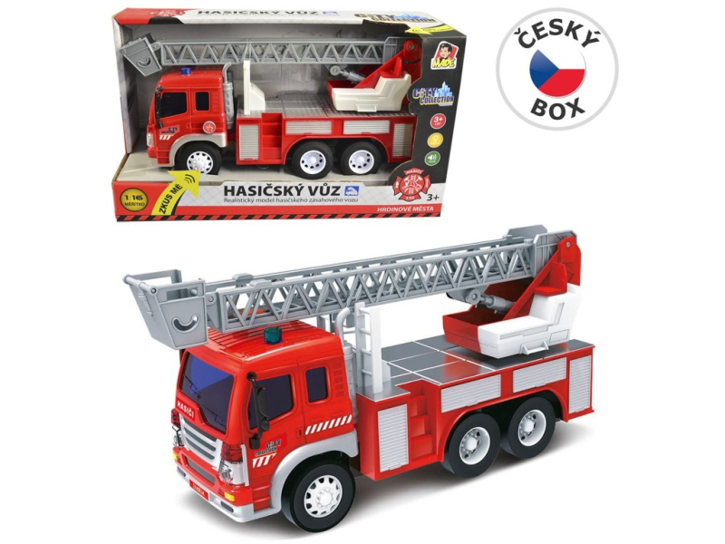 Auto hasiči, se žebříkem