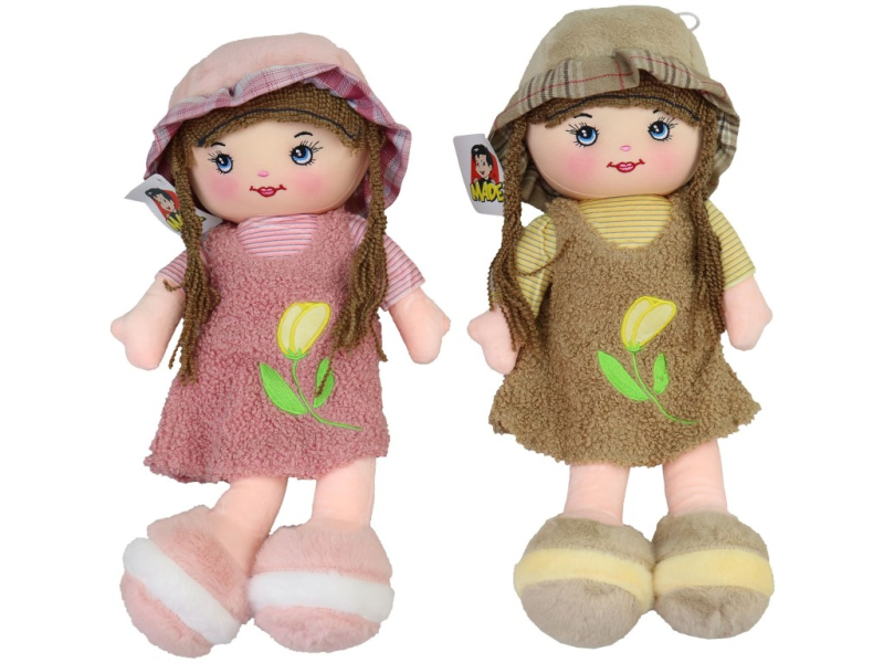 Panenka textilní s květinkou