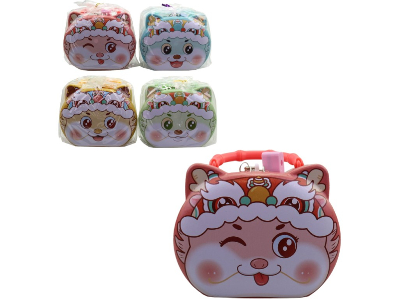 Pokladnička plechová, kočka