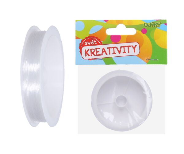 Silon transparentní, lanko na korálky, 0,3mm, 55m