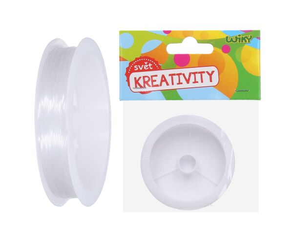 Silon transparentní, lanko na korálky, 0,6mm, 14m