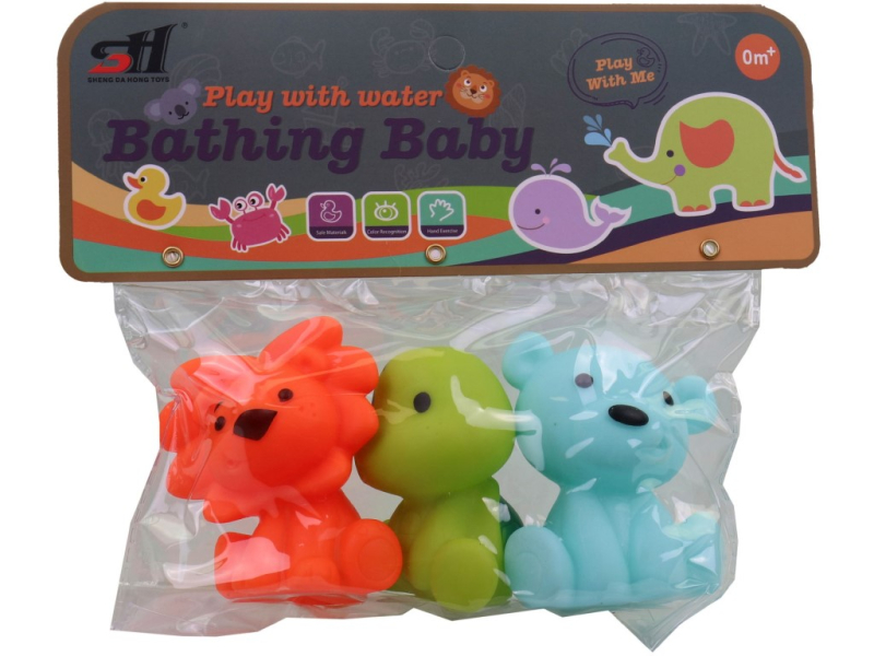 Zvířátko do vody, stříkající, 3 kusy