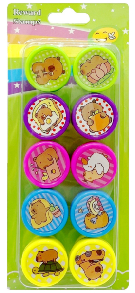 Razítko sada, capybara, 10 kusů