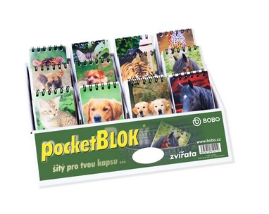 Blok A7 spirálový s motivy zvířat