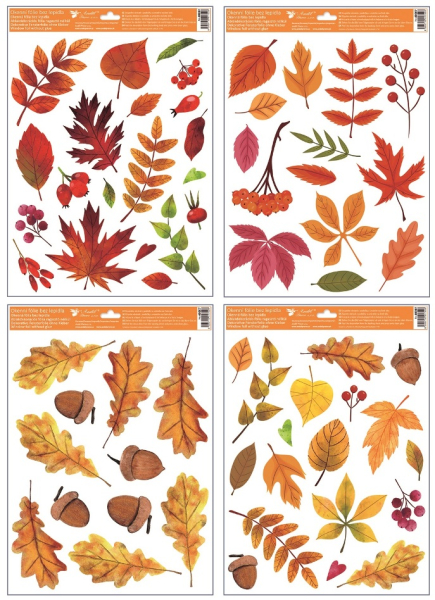 Fólie na okno, podzimní listí