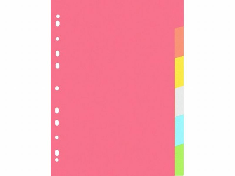 Rozdružovač A4, 6 barev, papírový