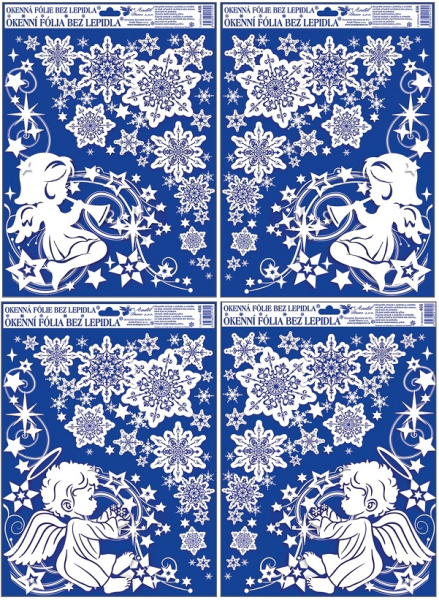 Fólie na okno, rohová, Andílci