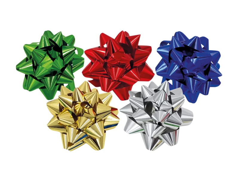 Hvězdička na dárky 11 cm metalová