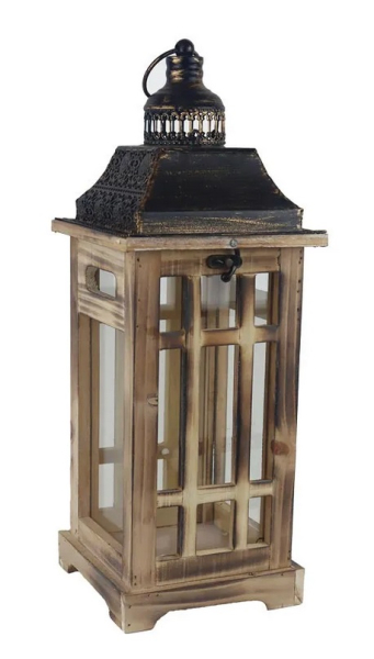 Lucerna dřevěná 43cm