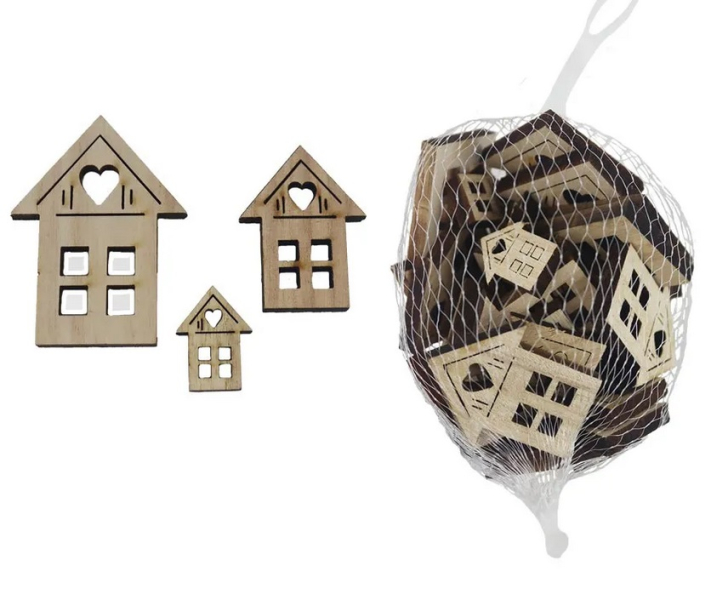 Domeček dekorační 30 kusů