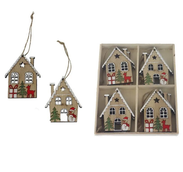 Domeček dřevěný 8 kusů