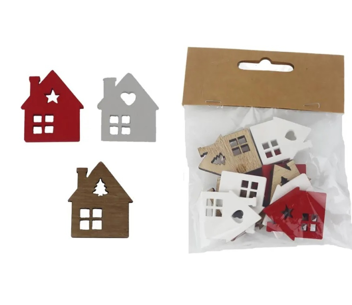 Domeček dekorační 12 kusů