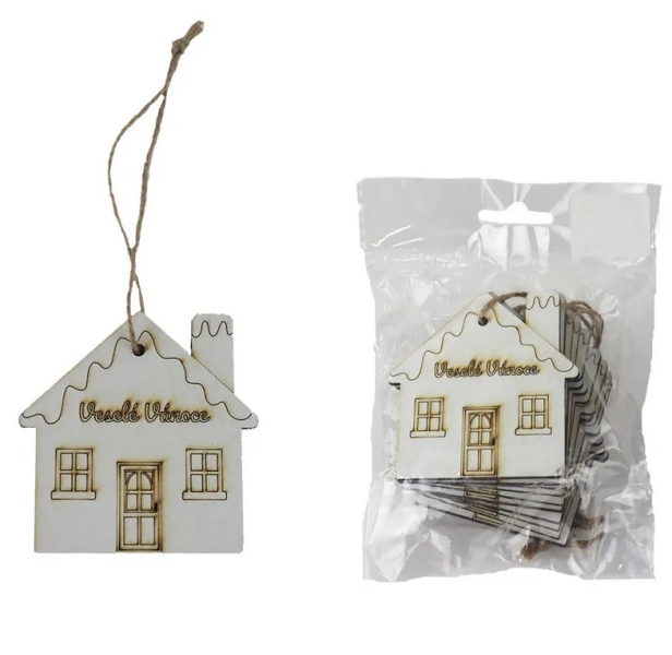 Domeček Veselé Vánoce, 10 kusů