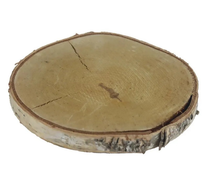 Kolečko dřevěné s kůrou 22cm
