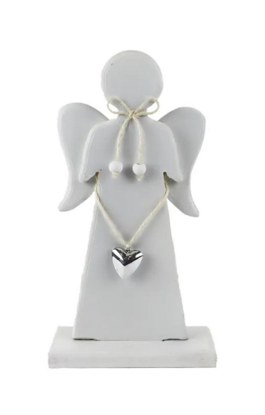 Anděl dekorační 24cm bílý