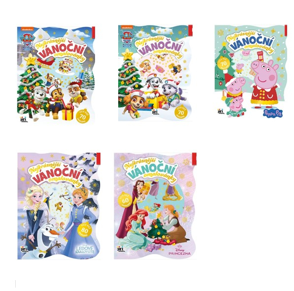 Vánoční omalovánky se samolepkami