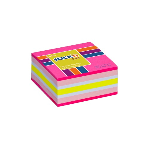 Blocek samolepici 51x51 neon růžová 250ls