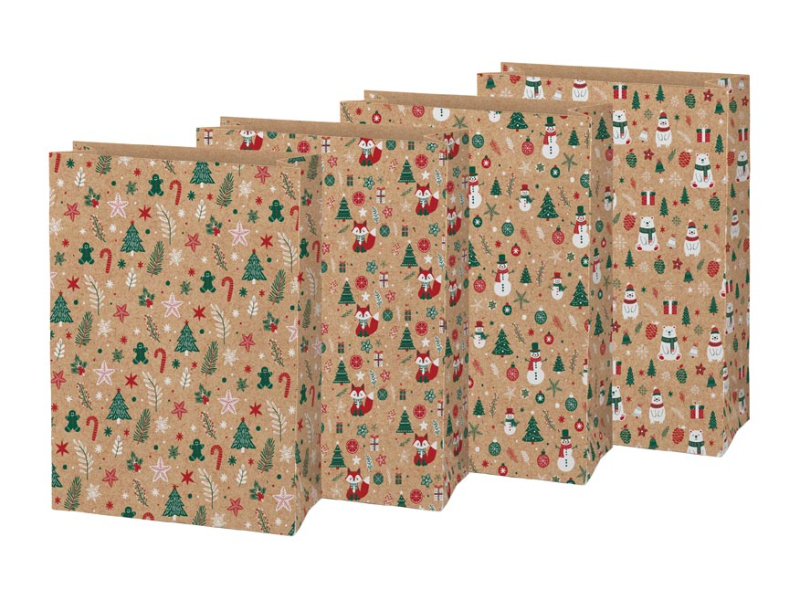 Sáček vánoční papírový