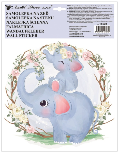 Samolepka na zeď, Slon