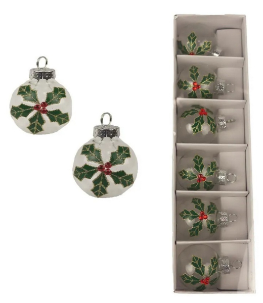 Koule skleněné, 4cm-6ks