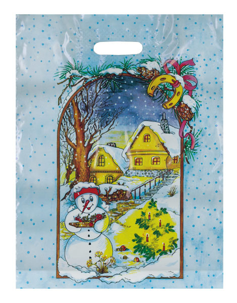 Taška PE vánoční Zimní příroda, průhmat