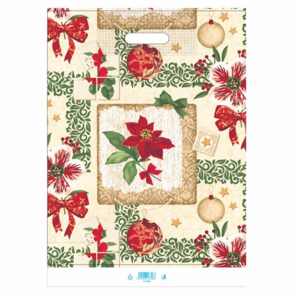 Taška igelitová PE Vánoční 36 x 46 cm