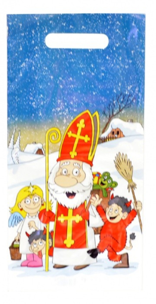 SACEK MIKULAS PE PRUHM BIL MIKULAS A CERTICI 20X40