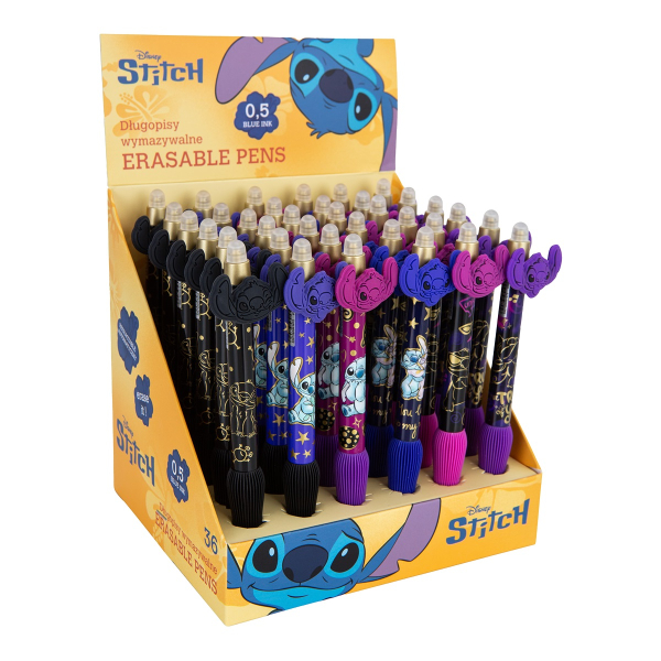 Kuličková tužka, propiska, gumovací stitch gold