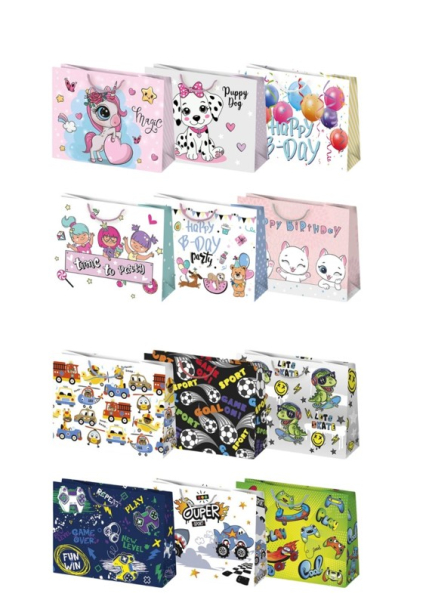 Taška dárková papírová Kids 30 x 23 cm