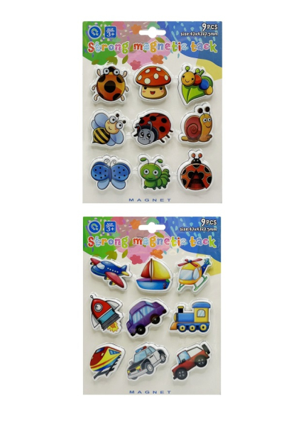 Magnety 9 kusů, doprava, hmyz