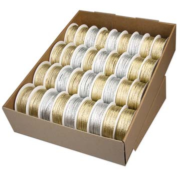 Stuha brokát 10 m zlatá a stříbrná