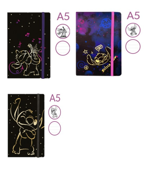 Blok A5 Stich s gumou linkovaný