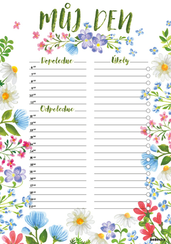 Denní plánovač A5, Luční motiv, *To do list*