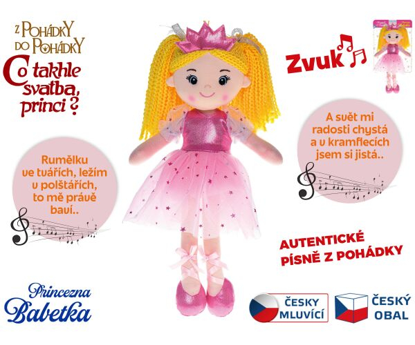 Panenka, princezna Babetka, zpívá česky
